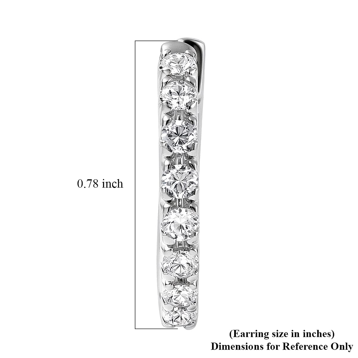 Luxuriant Lab Grown Diamond G-H SI 1.00 ctw Earrings in Rhodium Over Sterling Silver image number 4