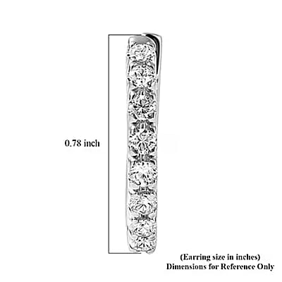 Luxuriant Lab Grown Diamond G-H SI 1.00 ctw Earrings in Rhodium Over Sterling Silver