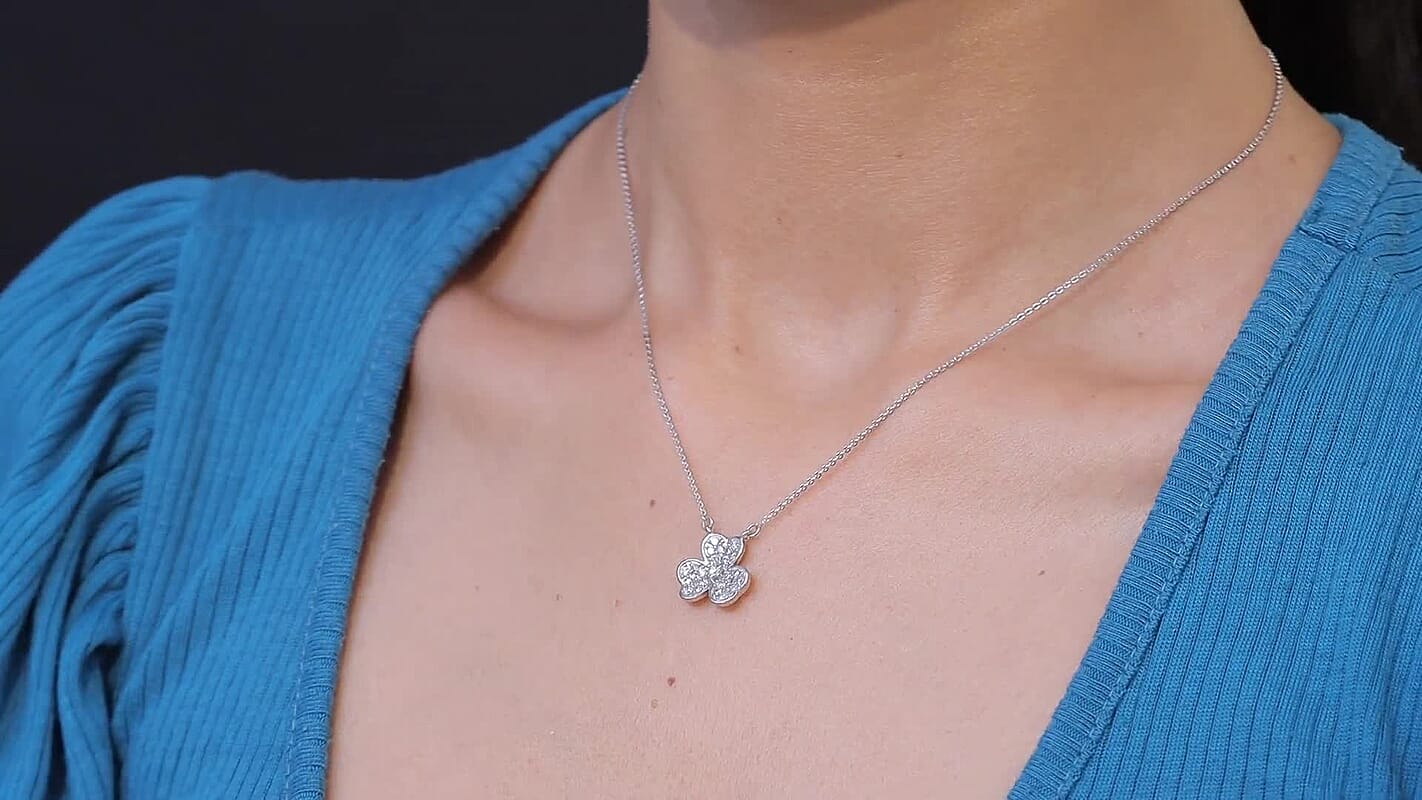 Luxuriant Lab Grown Diamond G-H SI 0.50 ctw Necklace in Rhodium Over Sterling Silver 18-20 Inches  (Del. In 10-12 Days)
