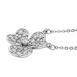 Luxuriant Lab Grown Diamond G-H SI 0.50 ctw Necklace in Rhodium Over Sterling Silver 18-20 Inches 