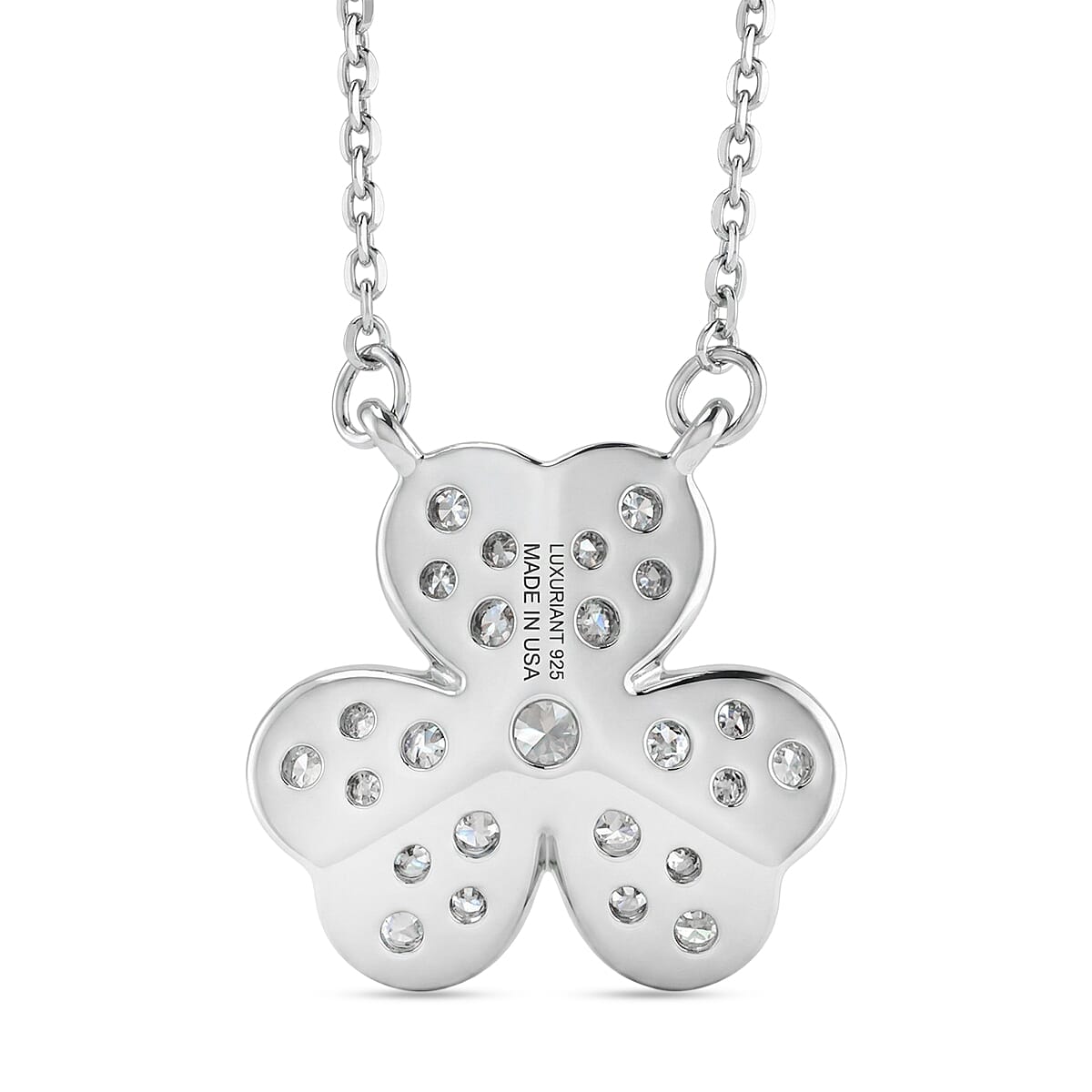 Luxuriant Lab Grown Diamond G-H SI 0.50 ctw Necklace in Rhodium Over Sterling Silver 18-20 Inches  image number 4