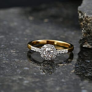 Luxuriant Lab Grown Diamond G-H SI 0.50 ctw Ring in 18K Vermeil Yellow Gold Over Sterling Silver (Size  5.0)  (Del. In 10-12 Days)