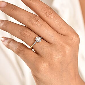 Luxuriant Lab Grown Diamond G-H SI 0.50 ctw Ring in 18K Vermeil Yellow Gold Over Sterling Silver (Size  7.0) (Del. In 10-12 Days)