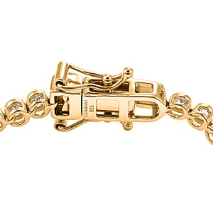 Luxuriant Lab Grown Diamond G-H SI 2.00 ctw Tennis Bracelet in 18K Vermeil Yellow Gold Over Sterling Silver (7.25 In) (Del. in 10-12 Days)