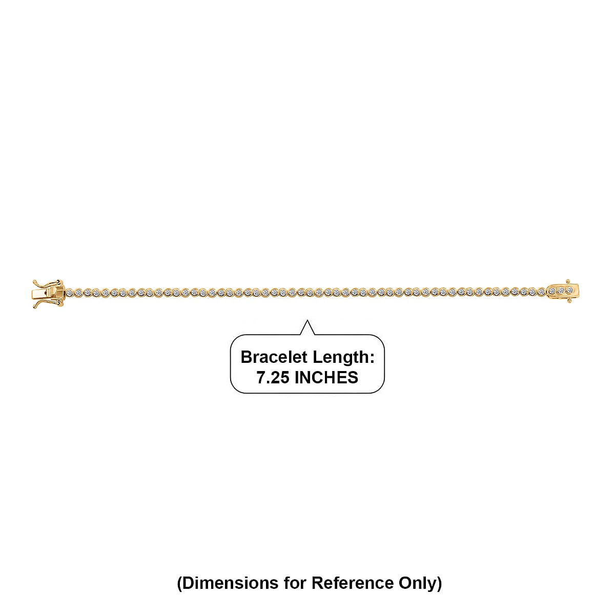 Luxuriant Lab Grown Diamond G-H SI 2.00 ctw Tennis Bracelet in 18K Vermeil Yellow Gold Over Sterling Silver (7.25 In) (Del. in 10-12 Days) image number 4