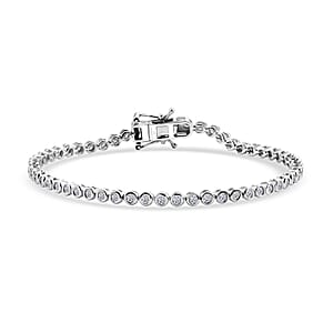 Luxuriant Lab Grown Diamond G-H SI 2.00 ctw Tennis Bracelet in Rhodium Over Sterling Silver (7.25 In) (Del. in 10-12 Days)
