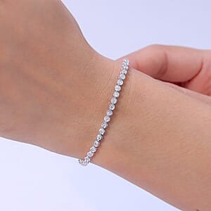 Luxuriant Lab Grown Diamond G-H SI 2.00 ctw Tennis Bracelet in Rhodium Over Sterling Silver (7.25 In) (Del. in 10-12 Days)