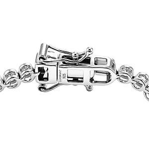 Luxuriant Lab Grown Diamond G-H SI 2.00 ctw Tennis Bracelet in Rhodium Over Sterling Silver (7.25 In) (Del. in 10-12 Days)