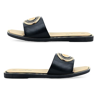 Love 83 Black Sandals 6