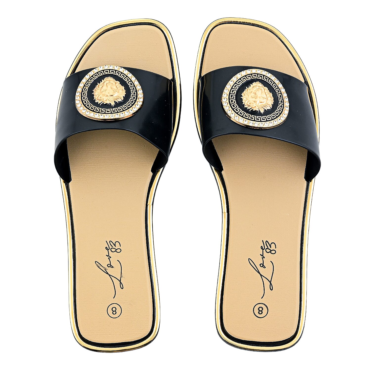 Love 83 Black Sandals 6