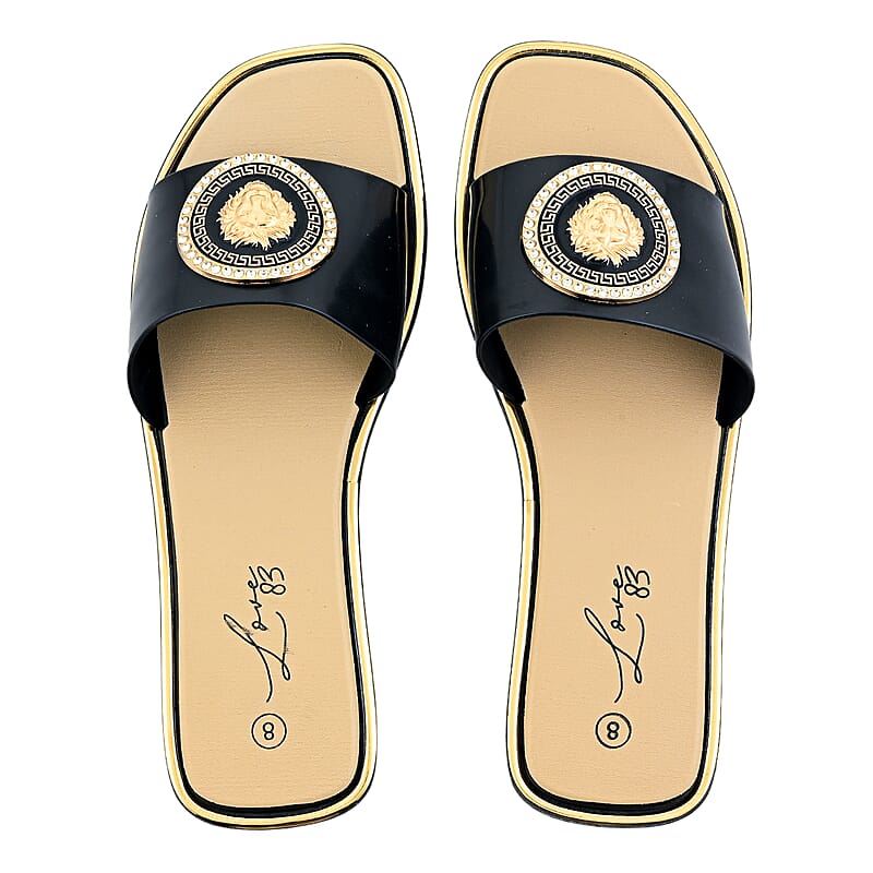 Love 83 Black Sandals 10