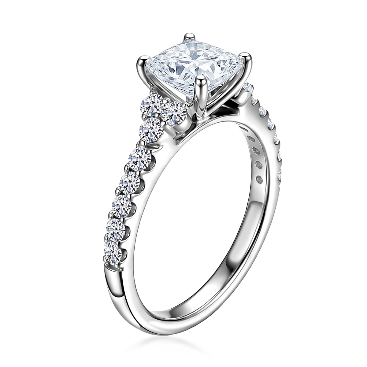 Luxuriant Lab Grown Diamond SI2 2.00 ctw Ring in 14K White Gold (Size 7.0) image number 3