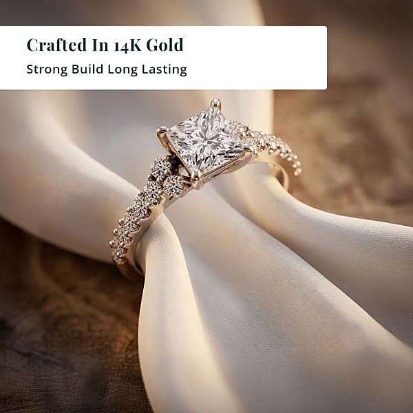 Luxuriant Lab Grown Diamond SI2 2.00 ctw Ring in 14K White Gold (Size 7.0)