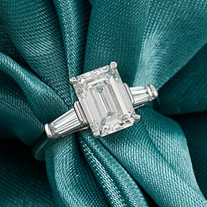 Luxuriant Lab Grown Diamond VVS2 3.50 ctw Ring in 14K White Gold (Size  5.0)