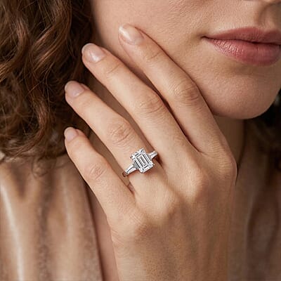 Ankur Treasure Chest Luxuriant Lab Grown Diamond F VVS2 3.50 ctw Ring in 14K White Gold (Size 6.0)