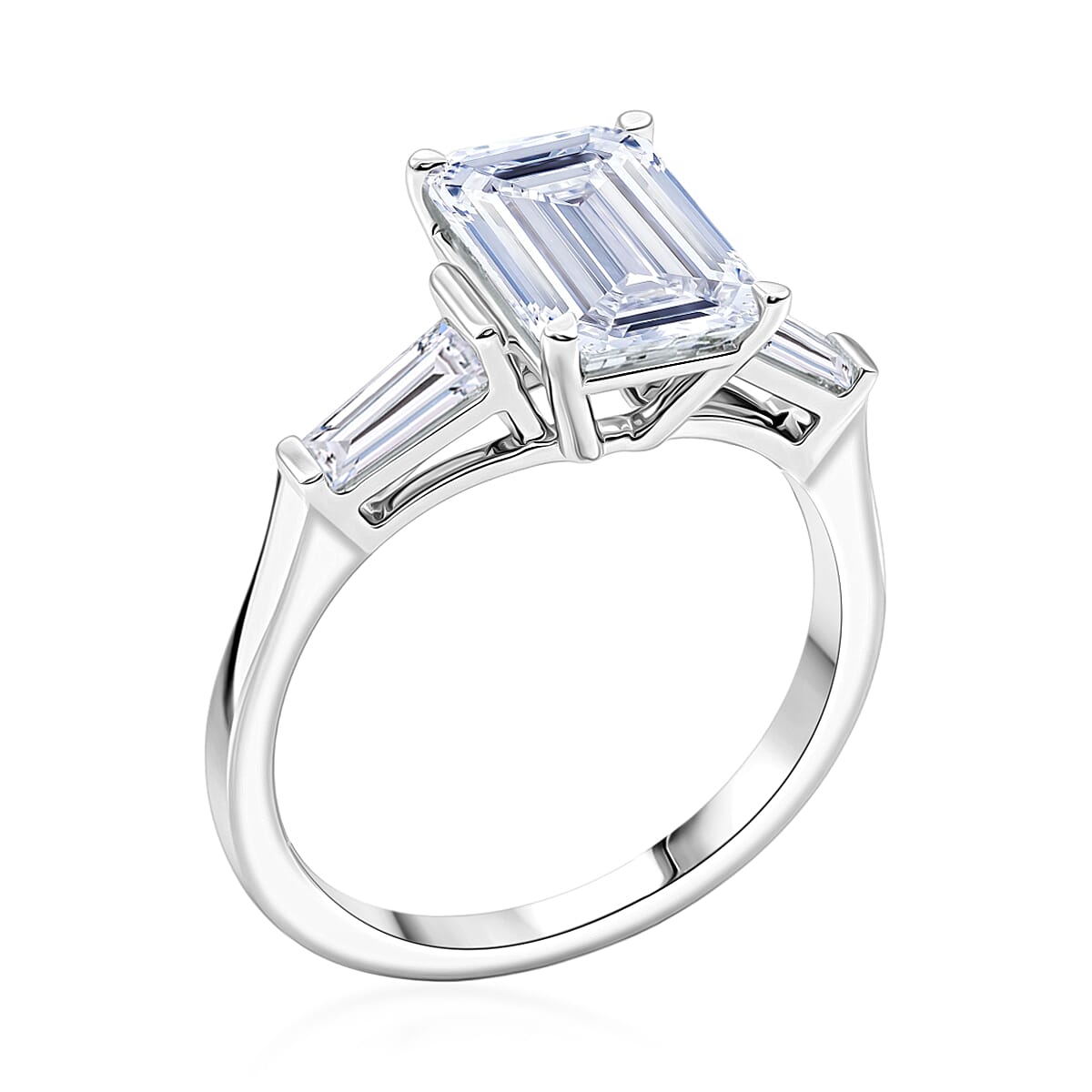 Ankur Treasure Chest Luxuriant Lab Grown Diamond F VVS2 3.50 ctw Ring in 14K White Gold (Size 6.0) image number 3