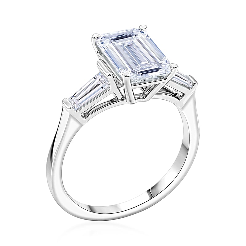 Ankur Treasure Chest Luxuriant Lab Grown Diamond F VVS2 3.50 ctw Ring in 14K White Gold (Size 6.0)