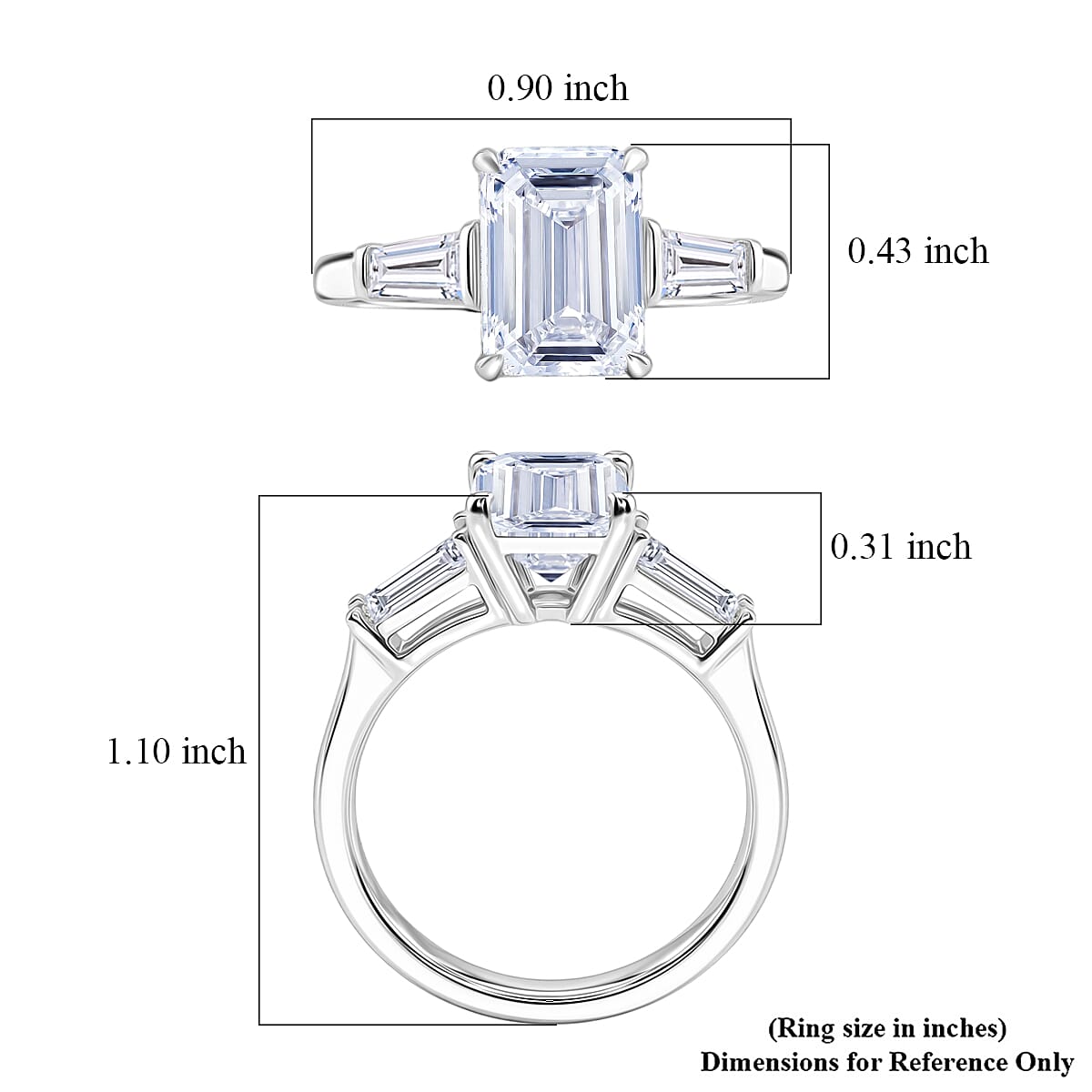 Ankur Treasure Chest Luxuriant Lab Grown Diamond F VVS2 3.50 ctw Ring in 14K White Gold (Size 6.0) image number 4