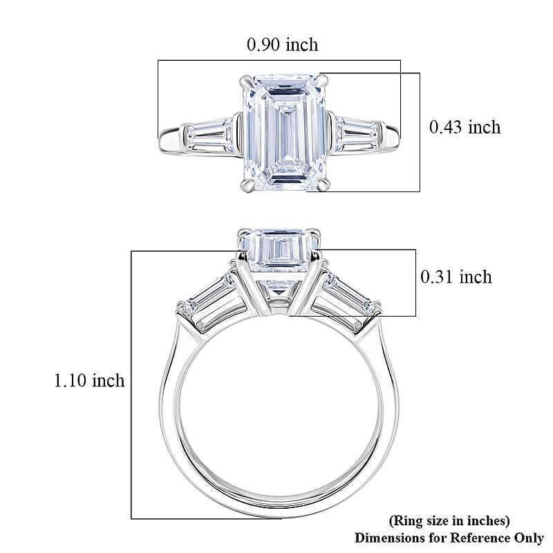 Ankur Treasure Chest Luxuriant Lab Grown Diamond F VVS2 3.50 ctw Ring in 14K White Gold (Size 6.0)