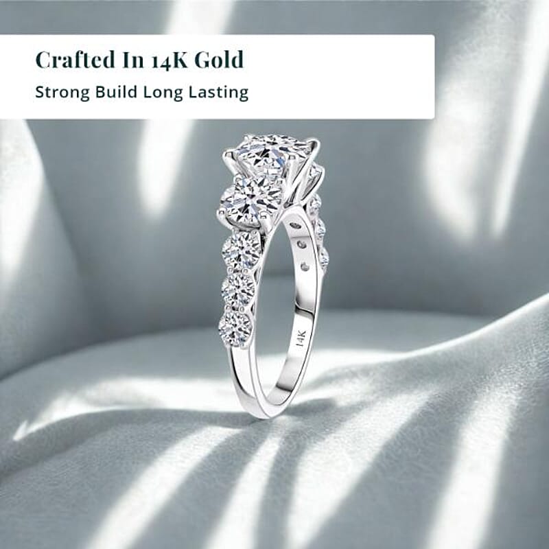 14K White Gold Luxuriant Lab Grown Diamond (VS1) Ring (Size 6.0) (Delivery in 7-10 Days) 3.75 ctw