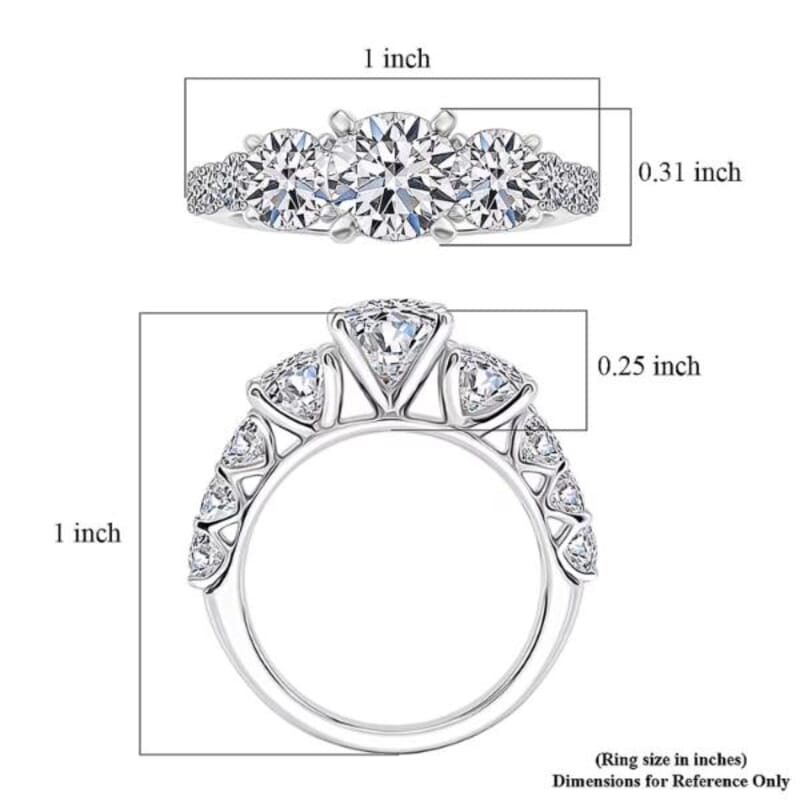 14K White Gold Luxuriant Lab Grown Diamond (VS1) Ring (Size 6.0) (Delivery in 7-10 Days) 3.75 ctw