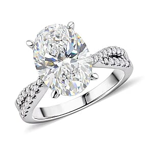 Luxuriant Lab Grown Diamond VS1 4.75 ctw Ring in 18K White Gold (Size  5.0)  4.85 Grams