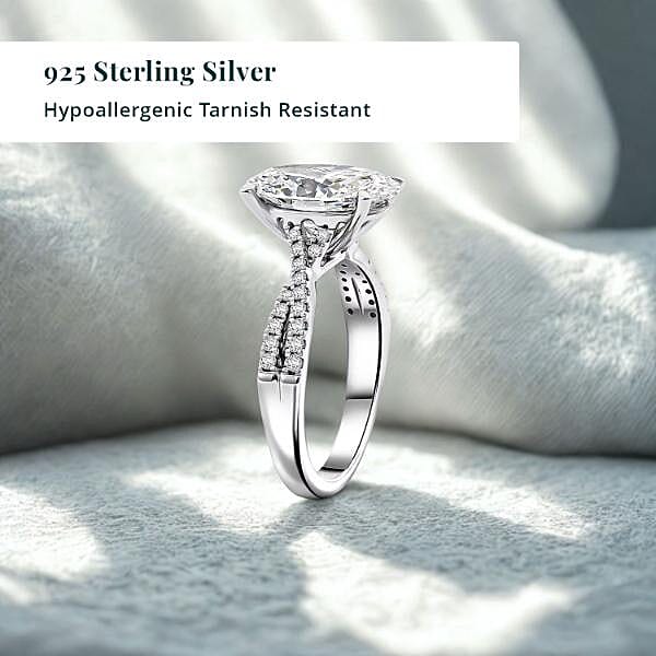 Luxuriant Lab Grown Diamond VS1 4.75 ctw Ring in 18K White Gold (Size  5.0)  4.85 Grams
