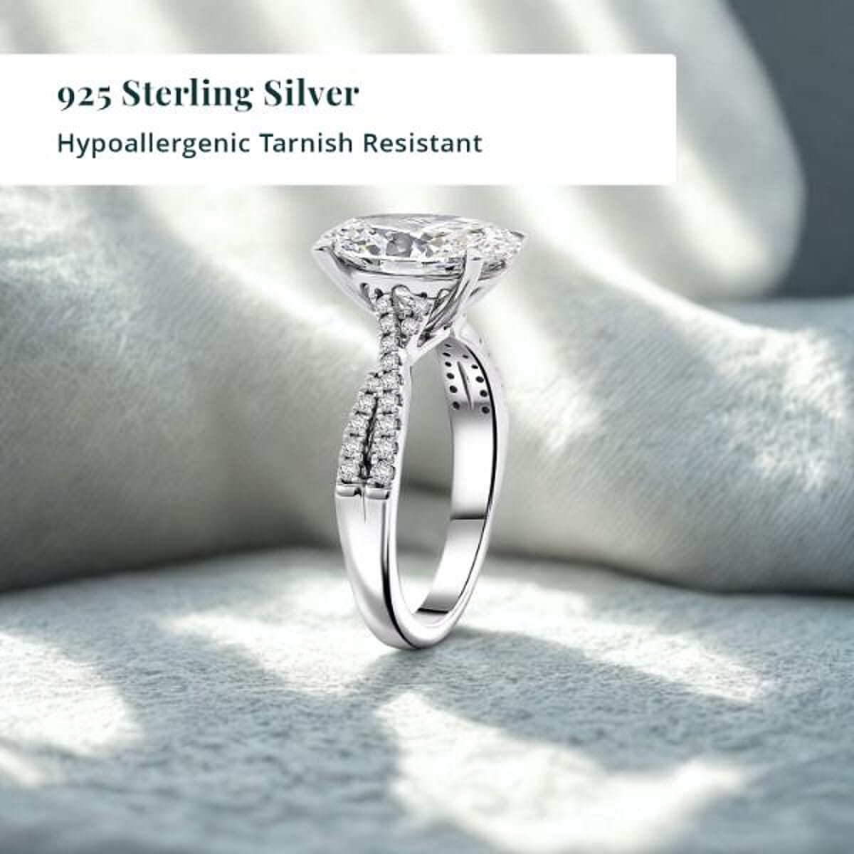 Luxuriant Lab Grown Diamond VS1 4.75 ctw Ring in 18K White Gold (Size  5.0)  4.85 Grams image number 4