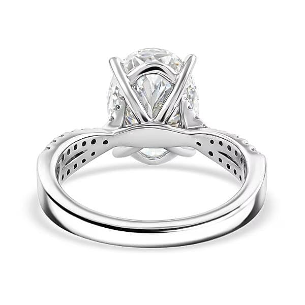 Luxuriant Lab Grown Diamond VS1 4.75 ctw Ring in 18K White Gold (Size  5.0)  4.85 Grams