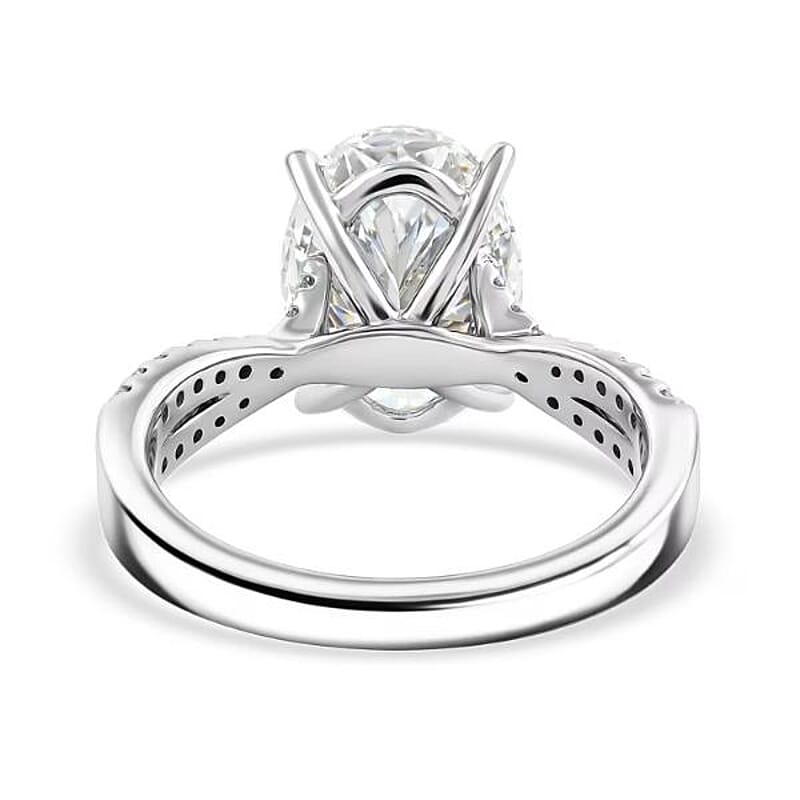 Luxuriant Lab Grown Diamond VS1 4.75 ctw Ring in 18K White Gold (Size  6.0)  4.85 Grams