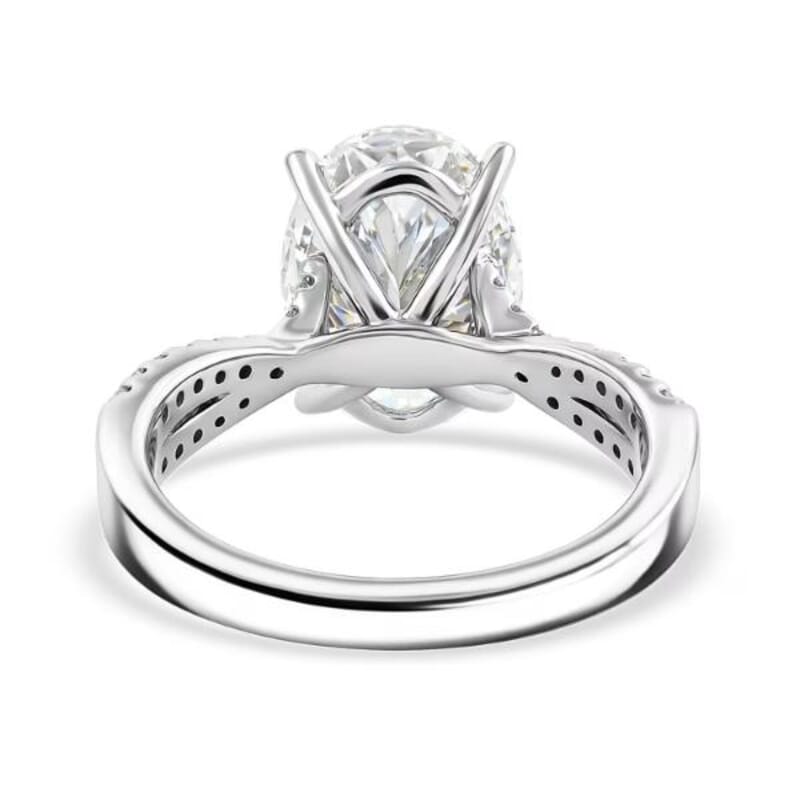 Luxuriant Lab Grown Diamond VS1 4.75 ctw Ring in 18K White Gold (Size  6.5)  4.85 Grams
