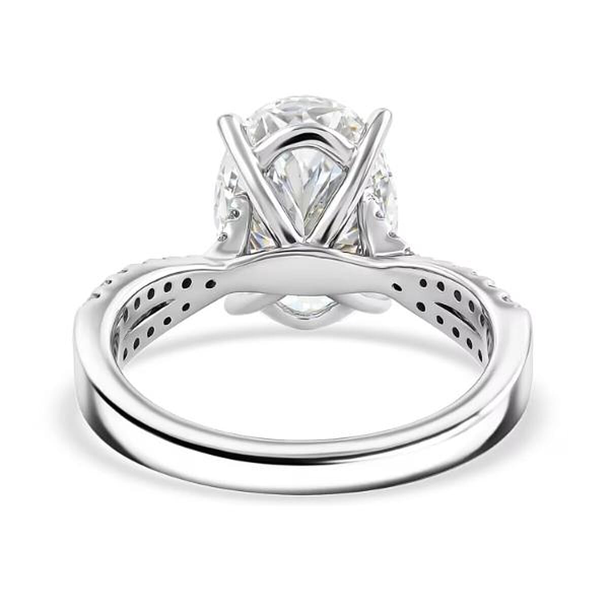Luxuriant Lab Grown Diamond VS1 4.75 ctw Ring in 18K White Gold (Size  7.0)  4.85 Grams image number 7