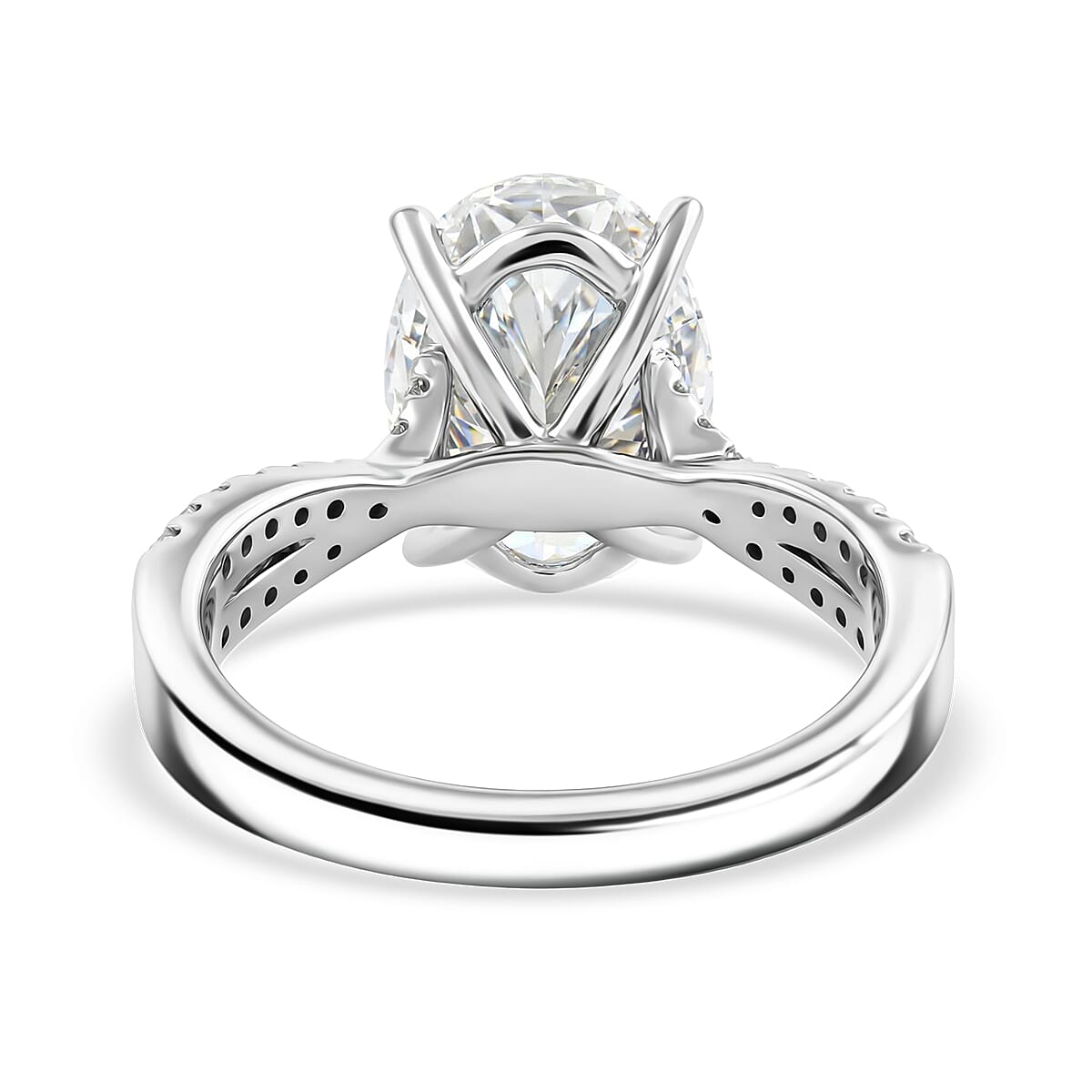 Luxuriant Lab Grown Diamond VS1 4.75 ctw Ring in 18K White Gold (Size  8.0)  4.85 Grams image number 4