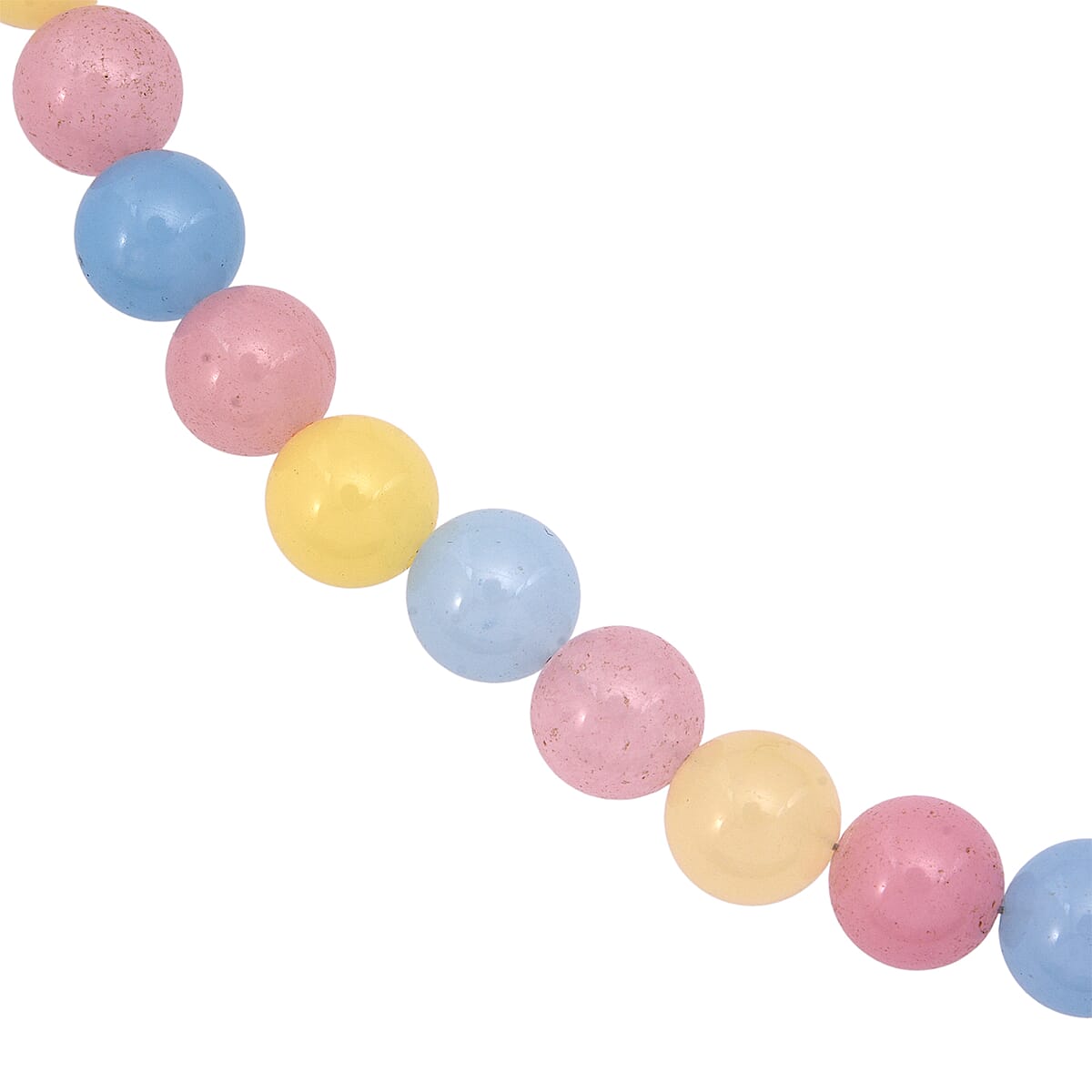 Multi Color Chalcedony 310.00 ctw Beaded Necklace in Sterling Silver (18 Inches) image number 3