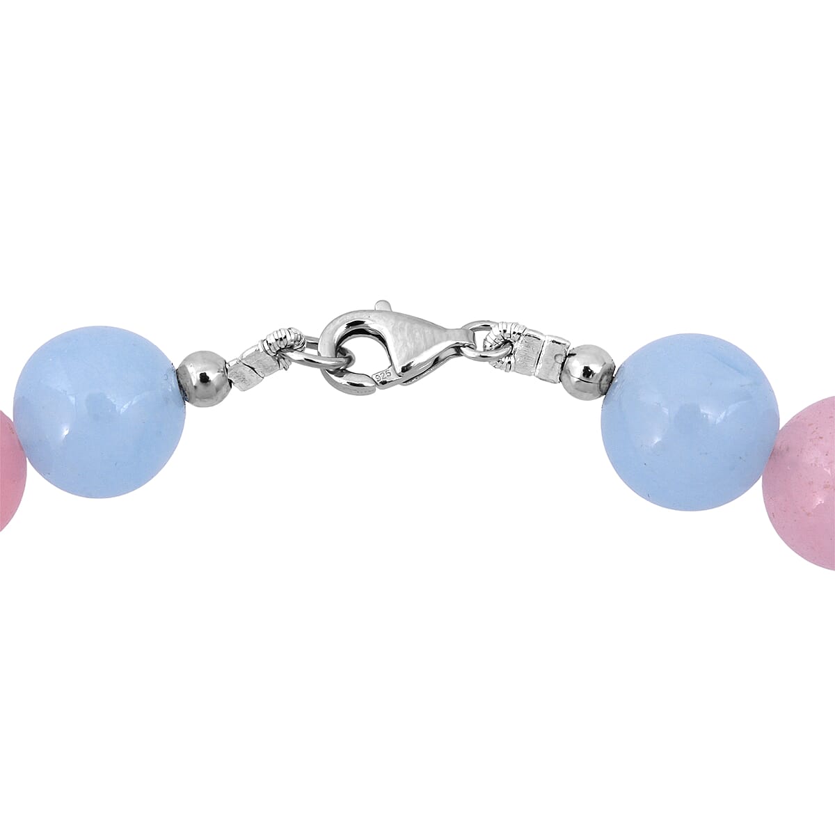 Multi Color Chalcedony 310.00 ctw Beaded Necklace in Sterling Silver (18 Inches) image number 4