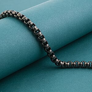 Fancy Chain Bracelet in ION Plated Black Stainless Steel (8.00 In)