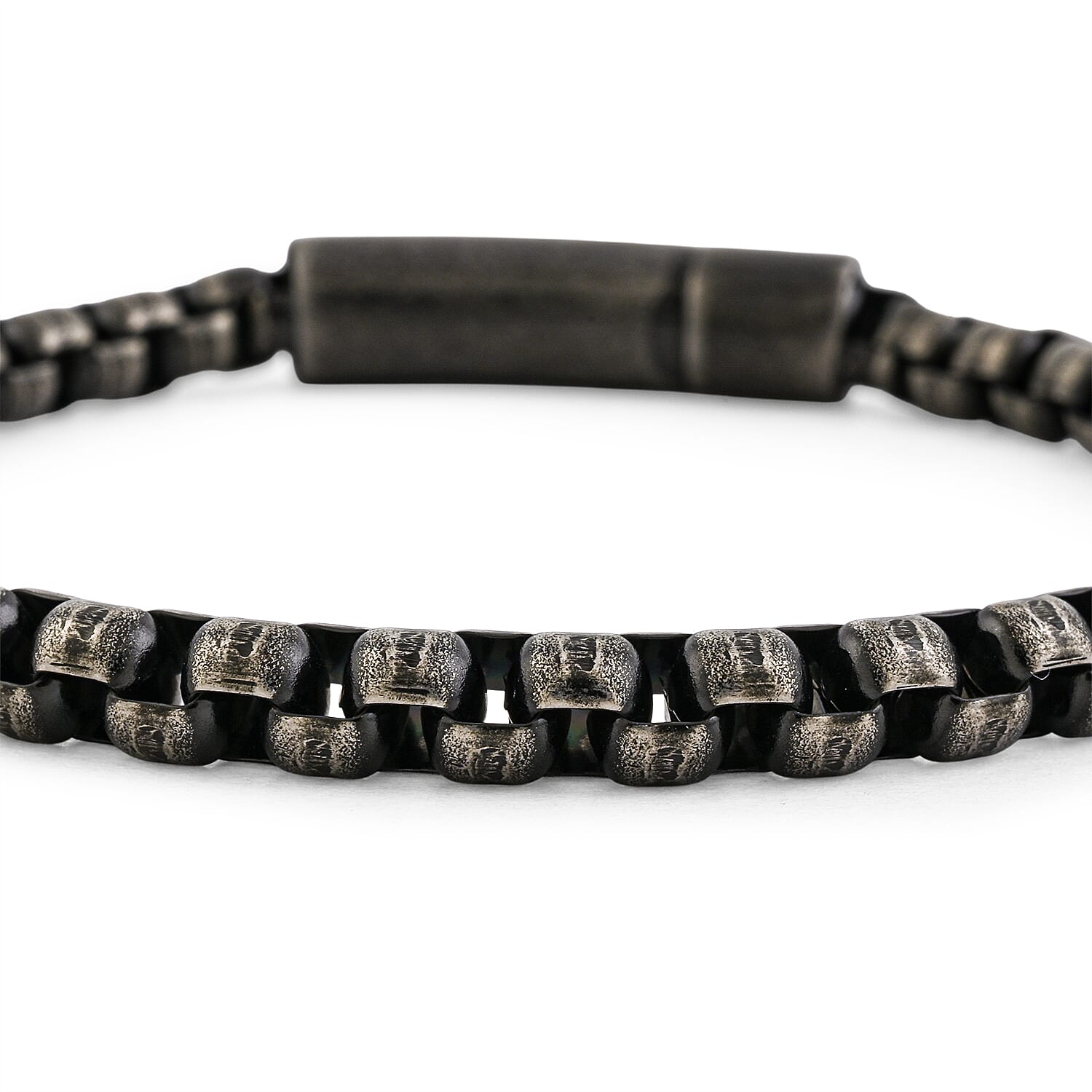 Fancy Chain Bracelet in ION Plated Black Stainless Steel (8.00 In)