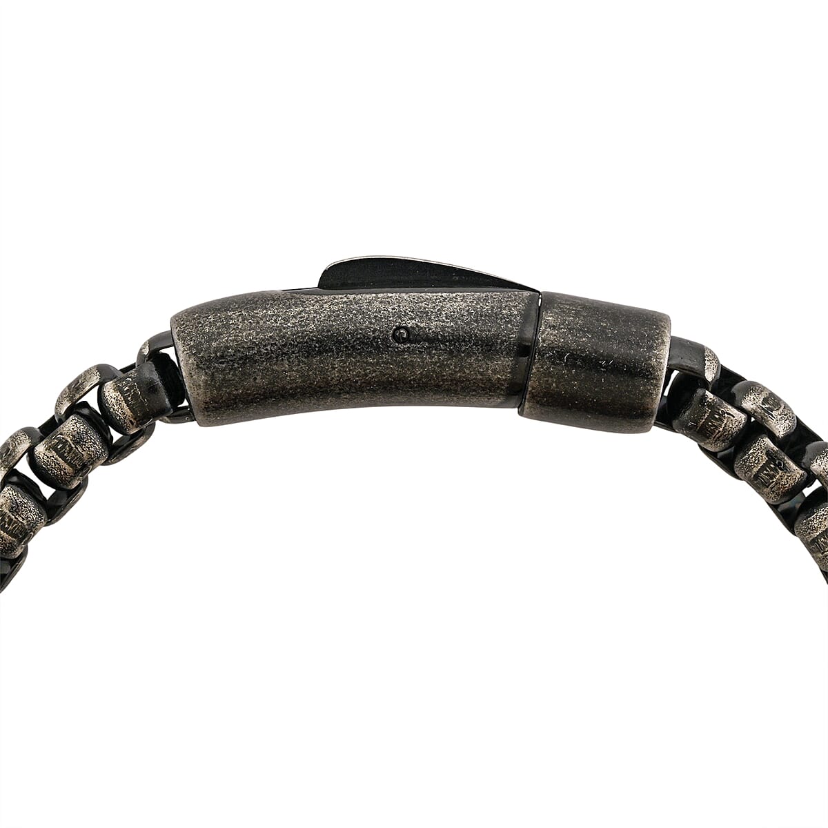 Fancy Chain Bracelet in ION Plated Black Stainless Steel (8.00 In) image number 4