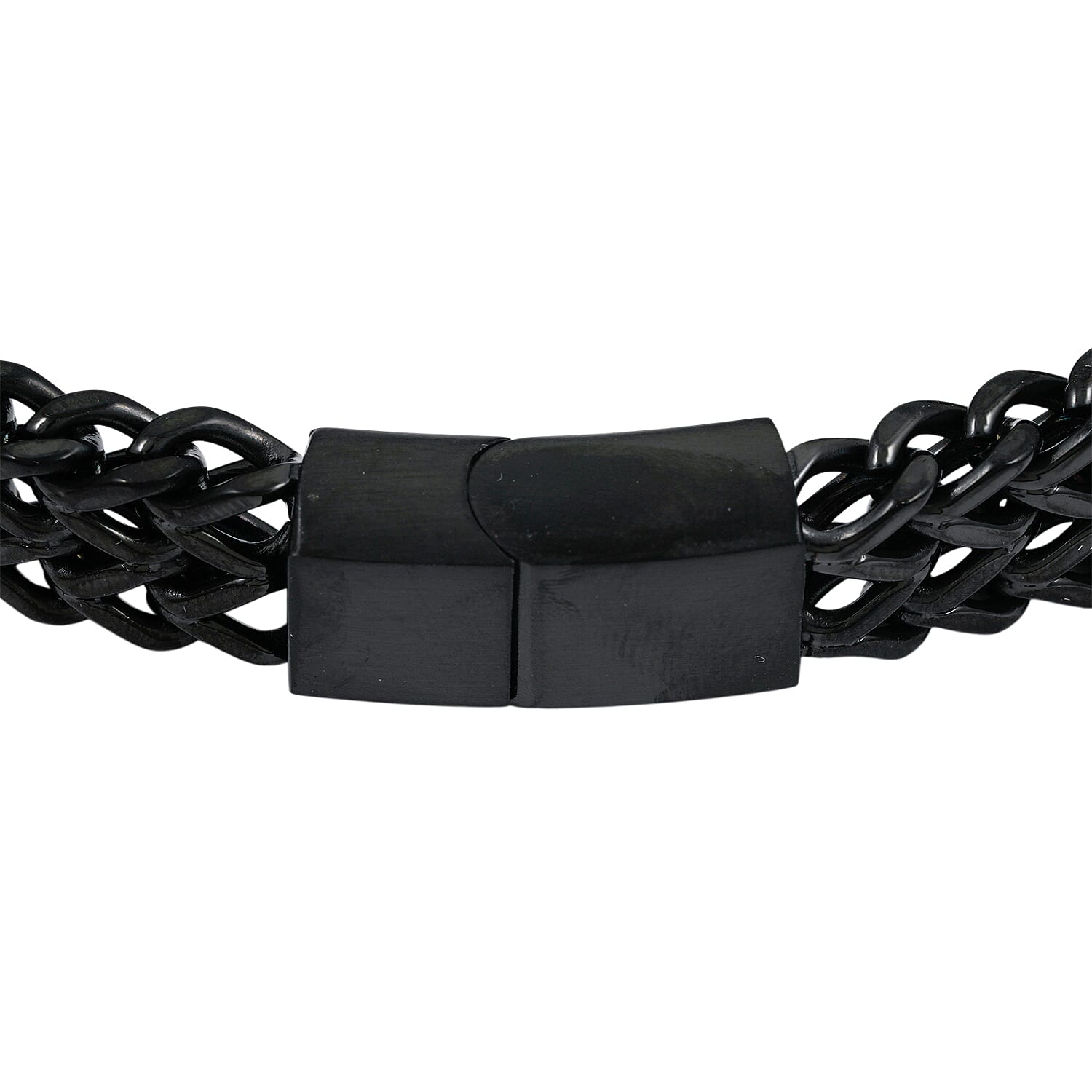 Dogtag Chain Bracelet in ION Plated Black Stainless Steel (8.00 In)