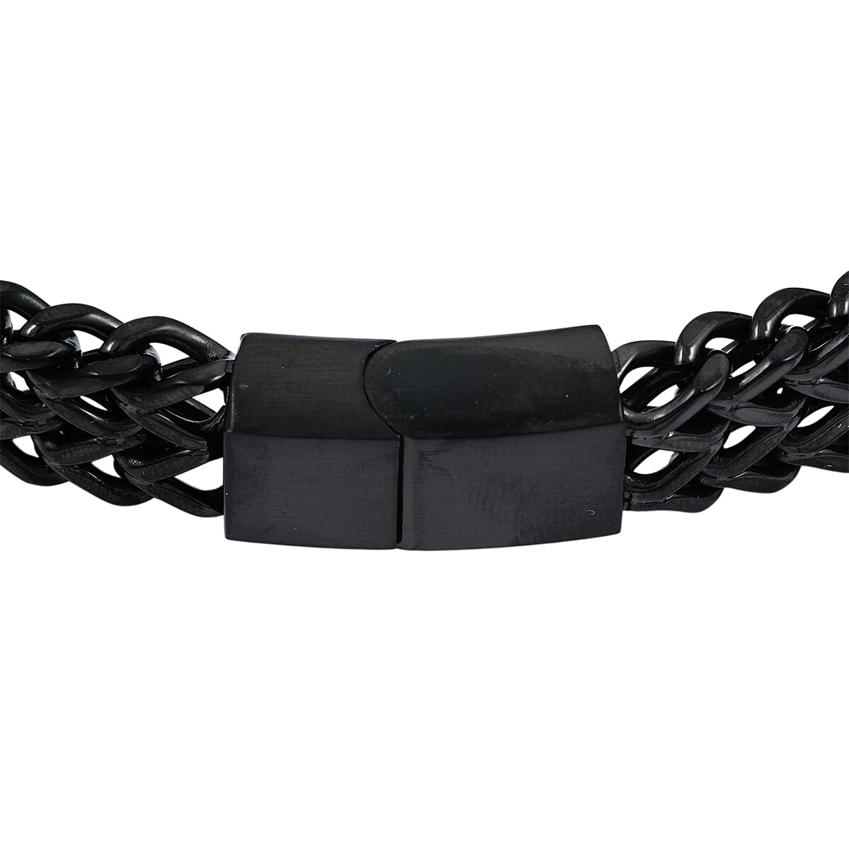 Dogtag Chain Bracelet in ION Plated Black Stainless Steel (8.00 In) image number 4