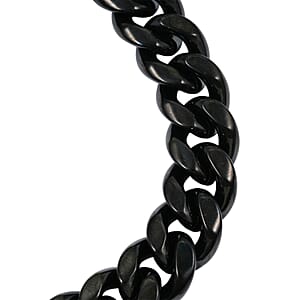 Cuban Chain Bracelet in ION Plated Black Stainless Steel (8.50 In)
