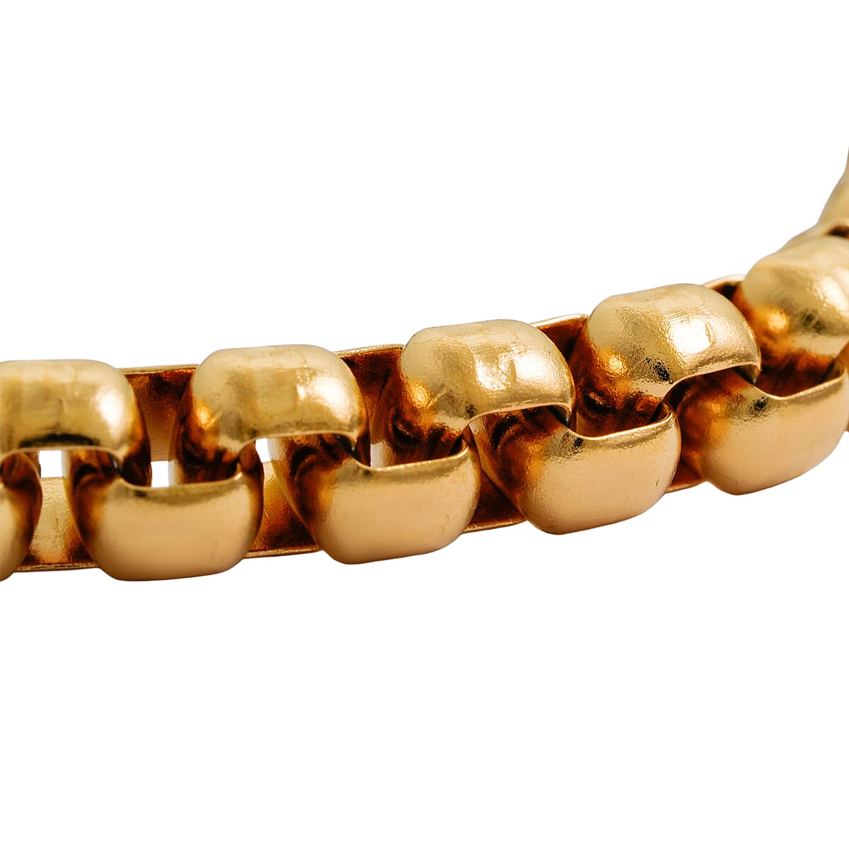 Fancy Chain Bracelet in ION Plated YG Stainless Steel (8.00 In) image number 3