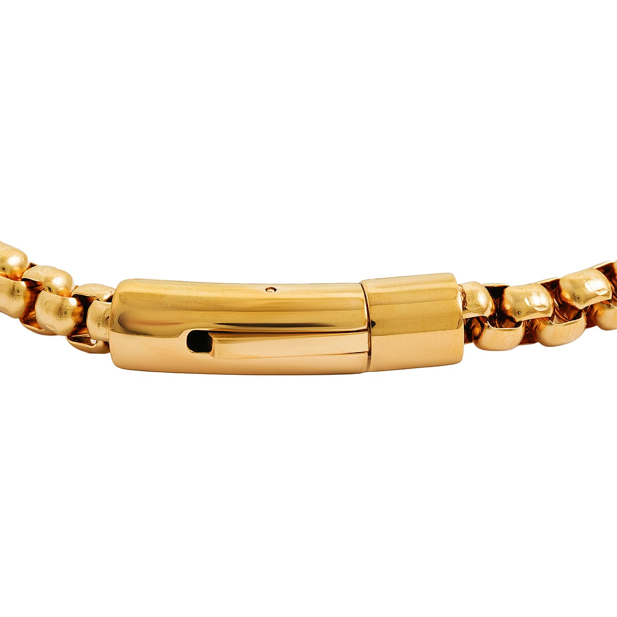 Fancy Chain Bracelet in ION Plated YG Stainless Steel (8.00 In) image number 4