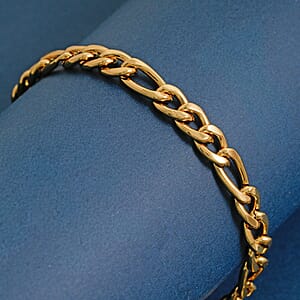 Figaro Chain Bracelet in ION Plated YG Stainless Steel (8.50 In)
