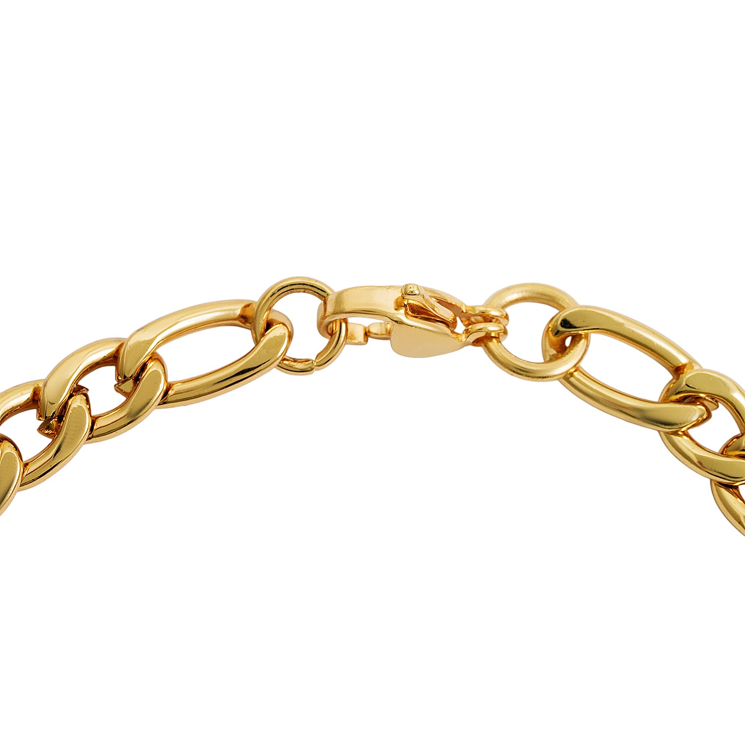 Figaro Chain Bracelet in ION Plated YG Stainless Steel (8.50 In)