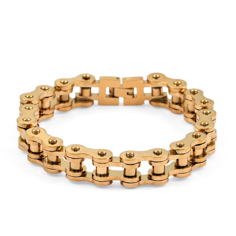 Bicycle Chain Bracelet in ION Plated YG Stainless Steel (9.00 In)