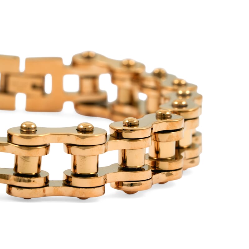 Bicycle Chain Bracelet in ION Plated YG Stainless Steel (9.00 In)
