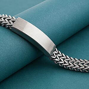 Dogtag Chain Bracelet in Stainless Steel (8.00 In)