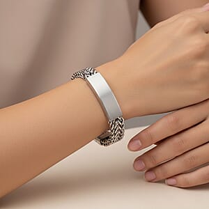 Dogtag Chain Bracelet in Stainless Steel (8.00 In)