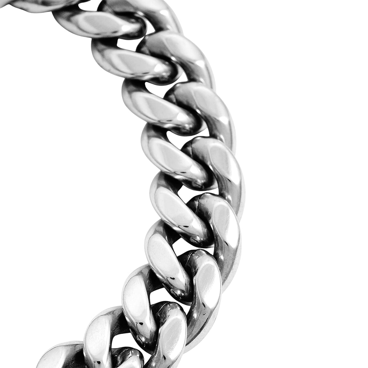 Cuban Chain Bracelet in Stainless Steel (8.50 In) image number 3
